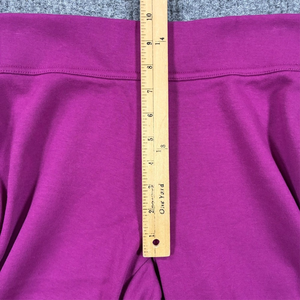 Lands End Serious Sweats Womens Medium Pink Fleece Lined Leggings Pull On - Picture 7 of 10